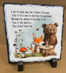 Scripture Slate - I am So Glad (Bear) comes with display stand